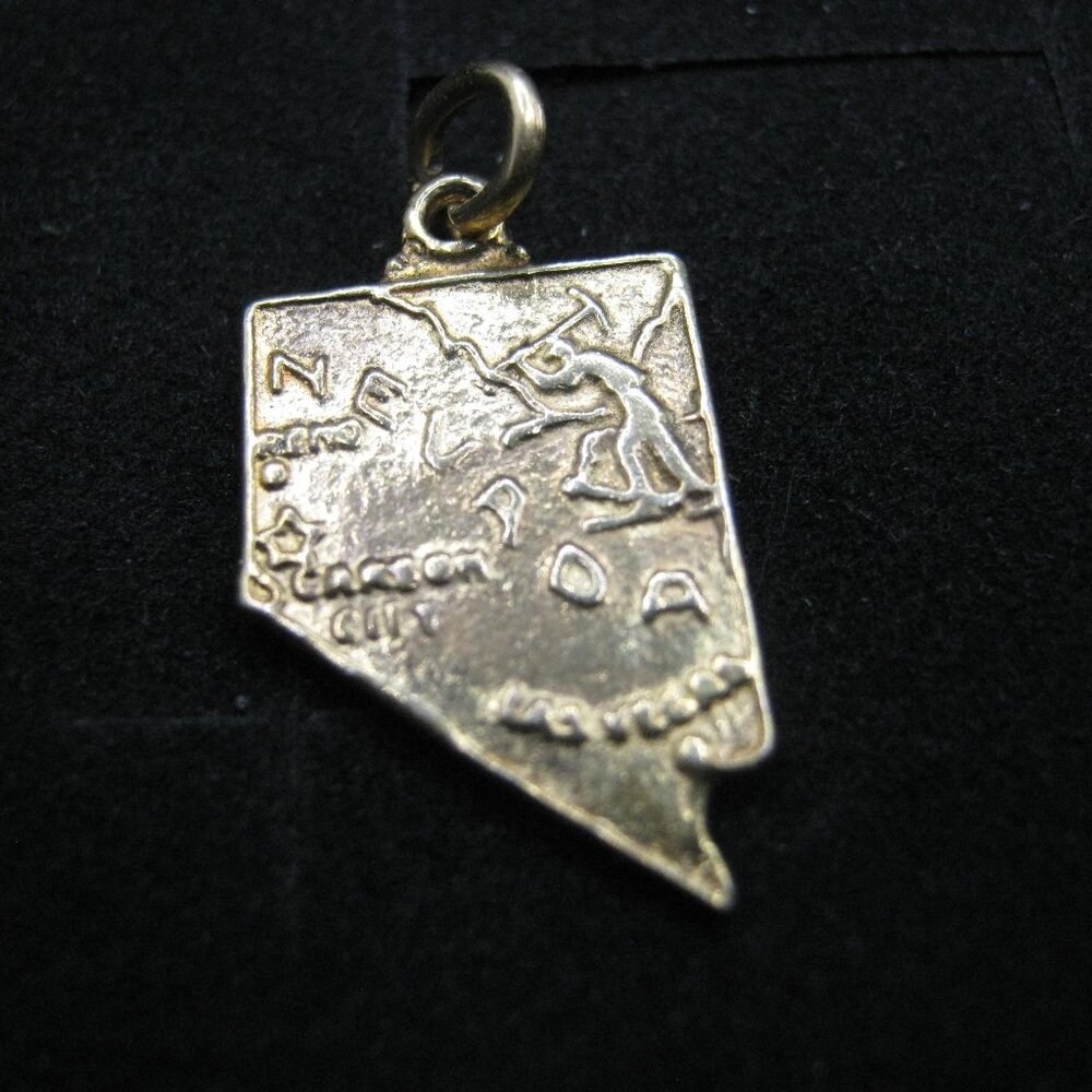 Vintage State of Nevada  Sterling Silver Charm
